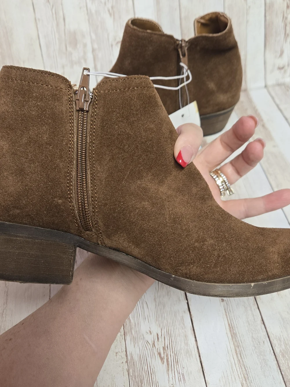 Kensie Gary Brown Suede Ankle Boots Size 9M Tag Attached